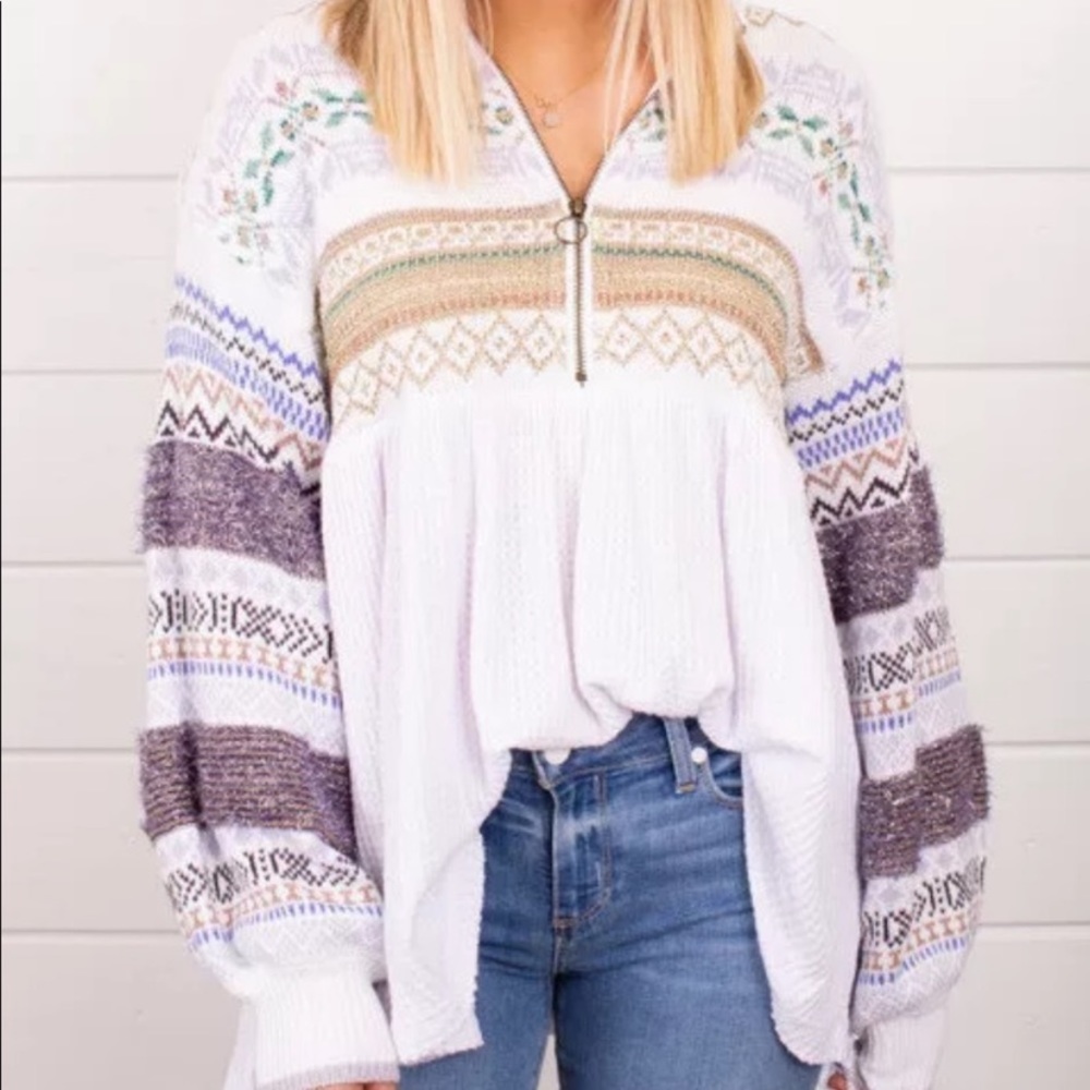 FREE PEOPLE CABIN FEVER SWIT SWEATER SIZE LARGE